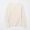 Outono e Inverno Nova Camisa Base de Lã com Gola Henley Feminina Botão Gola Redonda Slim Fit Malha Cor Sólida Manga Longa Top Roupa Feminina