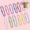 Cadena de metal de 12 cm con cuentas de color caramelo, accesorios de joyería para hacer tú mismo, etiqueta, cadena de cuentas, llavero, colgante, material
