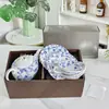 Porcelana Azul e Branca Retrô Série Flor da Sorte Melhor Amiga Chá da Tarde Bule Xícara de Café Caixa de Presente Exquisita Lembrança
