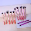 Novo conjunto de 12 pincéis de maquiagem coloridos Cangzhou tipo portátil pincel para pó blush base pincel para sombra pincel de maquiagem beleza