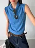 La nueva colección de otoño de Juzhi presenta un chaleco de punto sin mangas estilo coreano para mujer, simple y versátil, top K127 que estiliza y favorece.