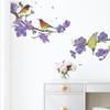 LD94164-LD94166 Estilo Chino Flores de Ciruelo Pájaros Pared de Fondo para TV Decoración de Habitación Pegatinas de Pared Autoadhesivas