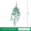 Popular 45 Malhas Montado na Parede Eucalipto Artificial Glória da Manhã Flor de Seda para Casa, Casamento, Pátio, Trepadeira, Flor Artificial Violeta