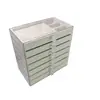 Nova Caixa de Joias de Flanela Tipo Gaveta PET de 7 Camadas Rack de Armazenamento para Brincos Pulseiras Caixa de Exibição Multicamadas para Joias