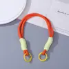 Cordón para Teléfono Móvil de Hebilla Doble Colorido Tejido a Mano Portátil Anti-pérdida Correa de Muñeca Cuerda Llavero Simple Versátil Colgante para Bolso