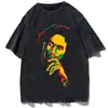 Camiseta Negra Retro Y2K para Hombre Streetwear Camiseta Vintage Wa