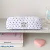 Bolsa Cosmética Pequeña Fresca de Mano para Niñas, Bolsa de Almacenamiento Portátil de Gran Capacidad, Estuche para Lápices de Papelería para Estudiantes, Bolsa para Productos de Cuidado de la Piel para Niñas