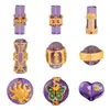 Prata 925 Banhada a Ouro Inlaid Piezoelétrico Ametista Dinheiro Pixiu Acessórios Feito à Mão DIY Joias Série Cristal Contas Espaçadoras