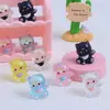 Color transparente estéreo hello gatito dibujos animados destello fino adornos diy accesorios de goma crema accesorios de resina materiales para joyería