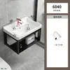 Gabinete de Baño de Aleación de Aluminio Espacial Combinación de Baño Lavabo Integrado en Baño Lavabo de Pared Personalización de Lavabo
