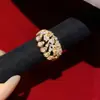 Anillo Abierto de Flor de Calabaza con Circonita Bañado en Oro Real de 24K con Diseño Único, Joyería de Lujo Ligero de Moda para el Dedo Índice