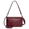 Nuevo Bolso Bandolera Transfronterizo Bolso de Moda para Mujer de Mediana Edad Temperamento Combinable Cuero Suave Gran Capacidad Multicapa Bolso de Hombro Venta al Mayoreo