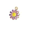 Aa-14 Más Vendido Multicolor Girasol Margarita Gota de Aceite Colgante DIY Aleación Joyería Accesorios Pulsera Pendientes Colgante