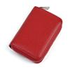 Porta-Cartões Estilo Sanfona em Couro Bovino de Primeira Camada com Padrão de Lichia, Porta-Documentos, Porta-Moedas, Porta-Cartões Rfid, Porta-Moedas e Cartões de Visita