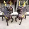 Fabricante de Esculturas Grandes de Unicórnio de Cobre para Entrada de Imóveis de Empresa Hoteleira 1,2m 3m Escultura de Unicórnio de Cobre