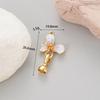 Botón de collar de perlas chapado en oro, botón de todo fósforo, cadena de suéter, hebilla de conexión, hebilla de flor de circón, accesorios hechos a mano para bricolaje, venta al por mayor