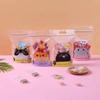 Bolsa para galletas de dibujos animados de oso conejo pequeño, linda, bolsa para embalaje de alimentos para snacks, bolsa para turrón, bolsa con cremallera autosellable 50