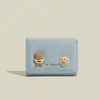 Portatarjetas Plegable Ultra Delgado con Ranuras Múltiples para Tarjetas Casper&Keanu Estilo Japonés Simple Lindo Billetera de Oso para Mujeres
