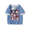 Kpop Hunter Witch Group Periférico Rumi Mirazoi Manga Curta Verão Casual Versátil Camiseta Roupas para Homens, Mulheres e Crianças
