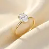 Anillo Banda Ovalada Zi Yu Cobre Circonita Cúbica Grande Transfronterizo Clásico Lujo Ligero Francés Cuatro Garras Anillo de Alta Gama para Mujer