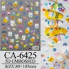 2025 Nueva Calcomanía para Uñas 5D Estampada Estéreo Dibujos Animados Animal Pequeño Flor de Amor Mariposa Adhesivo para Uñas Adhesivo