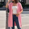 Cardigã de Tricô Roupa Feminina Europeia Americana Transfronteiriça Moda Simples Jaqueta Tricotada à Máquina Colete Solto Outono Inverno Novo Estilo de Inverno