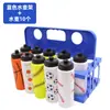 Estante de Almacenamiento Plegable para Botellas de Agua Deportivas de Diez Rejillas Estante Plegable para Bebidas de Gimnasio Estante Plegable para Vasos de Agua de Equipo de Ciclismo Portátil