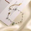 Collar de Piedra Natural Yunyao de Nicho para Mujer, Pulsera Cuadrada de Circonita de Alto Grado que No se Desvanece, Conjunto de Moda de Lujo Ligero de Oro de 18 Quilates