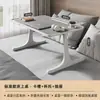 Mesa de noche plegable ajustable para estudiantes de dormitorio, escritorio móvil con ajuste de altura en el lateral