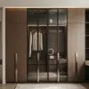 Armario a Medida de Madera Maciza para Toda la Casa para Dormitorio, Gabinete Estilo Francés, Procesamiento Simple con Pintura al Óleo Mixta, Fabricante de Muebles, Ecológico
