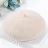 Boina de Lana Otoño e Invierno para Mujer, Sombrero de Artista Cruzado en Stock, Sombrero de Moda Dulce para Circunferencia de Cabeza Grande, Boina al por Mayor