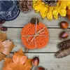 Amazon Transfronteiriço Novo Porta-copos de Abóbora Feito à Mão Atmosfera de Halloween Fofo Jogo Americano Tapete Isolante Térmico
