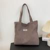 Bolso de lona lavada gruesa de comercio exterior para mujer, bolso de mano de gran capacidad, sencillo, portátil, de tela Oxford, bolso grande para el hombro