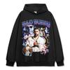 Camiseta de Manga Corta Estampada Hip-Hop Retro de Bad Bunny, Sudadera con Capucha de Manga Larga de Peso Pesado Versátil, Disponible Exclusivamente para Ventas Transfronterizas
