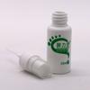 Botella de spray de plástico HDPE de 15 ml, soplado por extrusión, de pequeña capacidad, blanca con impresión, 18 puertos, fácil de transportar