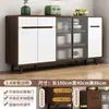 Aparador Pequeño de Apartamento Nórdico de Madera Maciza Gabinete de Té Mesa de Café Gabinete de Almacenamiento Estilo Chino Nuevo Gabinete de Almacenamiento para Dormitorio