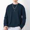 Camiseta de algodón pesado de 260g para hombre de manga larga Oversize moda americana camisa de otoño camiseta interior de algodón