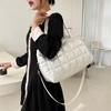 Transfronterizo 2022 otoño e invierno nuevo algodón ropa bolsa hilo bordado algodón espacial bandolera moda brillante bolso de mujer bolso de mano casual