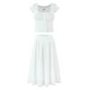 Roupas Femininas de Comércio Exterior 2025 Verão Moda Europeia e Americana Bordado Recorte Costura Top + Conjunto Saia para Mulheres C237506