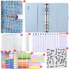 Libreta económica estilo macarrón A6 Chanel en stock, carpeta de 6 agujeros de piel sintética con candado de contraseña, portátil y desmontable