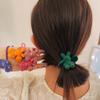 Corea del Sur Dongdaemun Otoño e Invierno Nuevo Anillo de Pelo de Conejo Flocado con Diamantes Checos para el Año del Conejo Cuerda para la Cabeza Correa para el Cabello