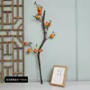 Decoración de rama de granada de Año Nuevo cubo de bendición simulación material de flor para arreglos florales decoración del hogar flor floral fruta roja rama de granada flor artificial venta al por mayor