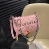 Mini bolso bordado Lingge para mujer, primavera 2025, bandolera combinable, bolso de hombro bajo el brazo súper popular y de moda.