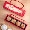 Caixa de Embalagem para Bolo da Lua Estilo Novo 2026, Caixa de Presente para 4 ou 6 Pedaços, Doce de Gema de Ovo com Pele de Gelo Fluida, Caixa Vazia de Alto Padrão Estilo Chinês para o Festival do Meio Outono
