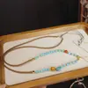 Cordón para Collar Tejido Pesado Hecho a Mano Ágata Concha Magnesita Cordón para Colgante Universal Joyería Unisex Cordón Venta al por Mayor