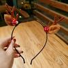 Diadema de Cuernos de Reno Navideño Pasador Diadema Hada del Bosque Popular Súper Hada Foto Foto Accesorios para el Cabello Pasador de Reno Femenino Femenino