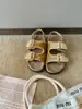 ¡En stock, se envía al instante! Zapatos de Estilo Similar a los de Mamá Uva, Sandalias de Terciopelo con Doble Hebilla, Punta Redonda, Estilo Perezoso Slip-On, Suela Gruesa Tipo Birkenstock para Mujer