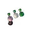 Colgante de Calcedonia Verde Hielo Natural de Alta Calidad, Ágata Verde Claro, Nuevo Estilo Chino, Chapado en Cobre Plata, Cabujón Grande Fluorescente Colgante de Jade
