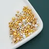 Materiales para Manualidades Aleación Cuentas Sueltas Cuentas Redondas Cuentas Doradas Cuentas Pequeñas Cuentas Espaciadoras Pulsera Collar Tocado Accesorios con Cuentas
