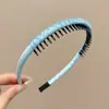 Diadema negra con dientes para lavarse la cara, nuevo modelo 2026 para mujer, diadema de corona alta para uso diario, pinza para el pelo